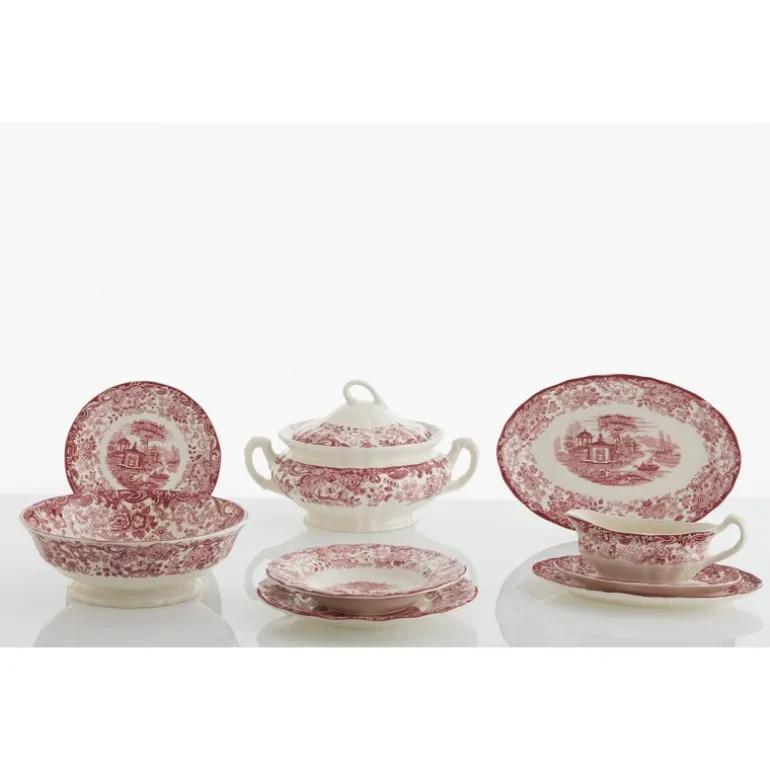 Vajilla completa de 42 piezas colección 202 Rosa