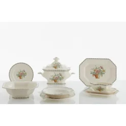 Vajilla completa de 42 piezas colección Canasto Floral