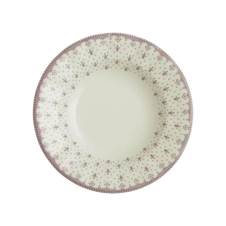 Vajilla completa de 27 piezas colección Flor de Lis Rosa
