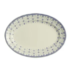 Vajilla completa de 56 piezas colección Flor de Lis Azul
