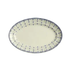 Vajilla completa de 42 piezas colección Flor de Lis Azul